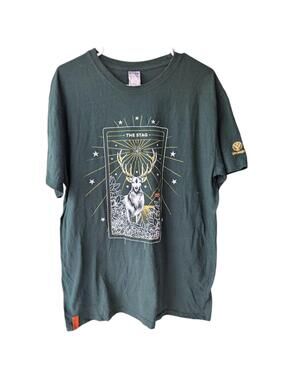 Jägermeister Shirt XL Green The Stag Tarot Graphic Tee Jager Drinking Goth y2k
